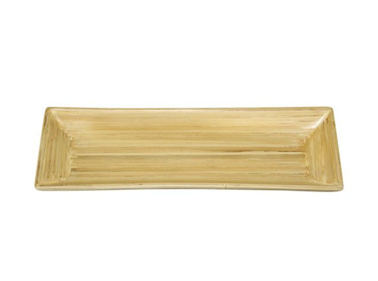 Präsentationstablett aus Bambus, rechteckig (28,5 x 10 x 4 cm)