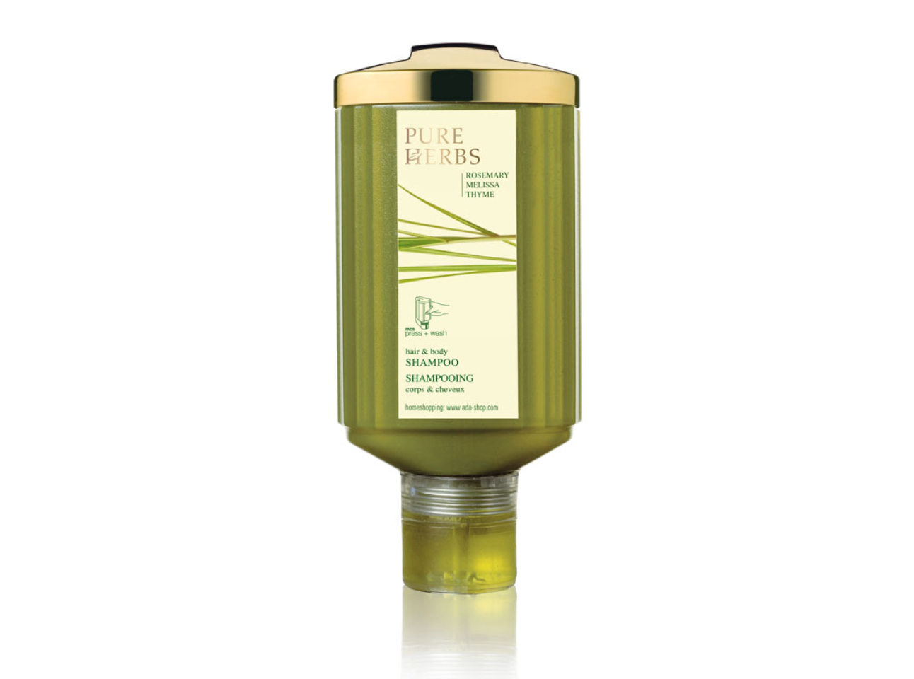Pure Herbs Haar & Körper Shampoo - press+wash, 300ml