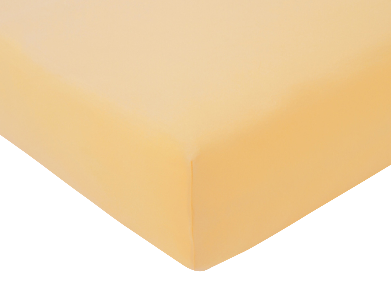 Feinjersey Qualitäts-Spannbetttuch 18 cm gelb