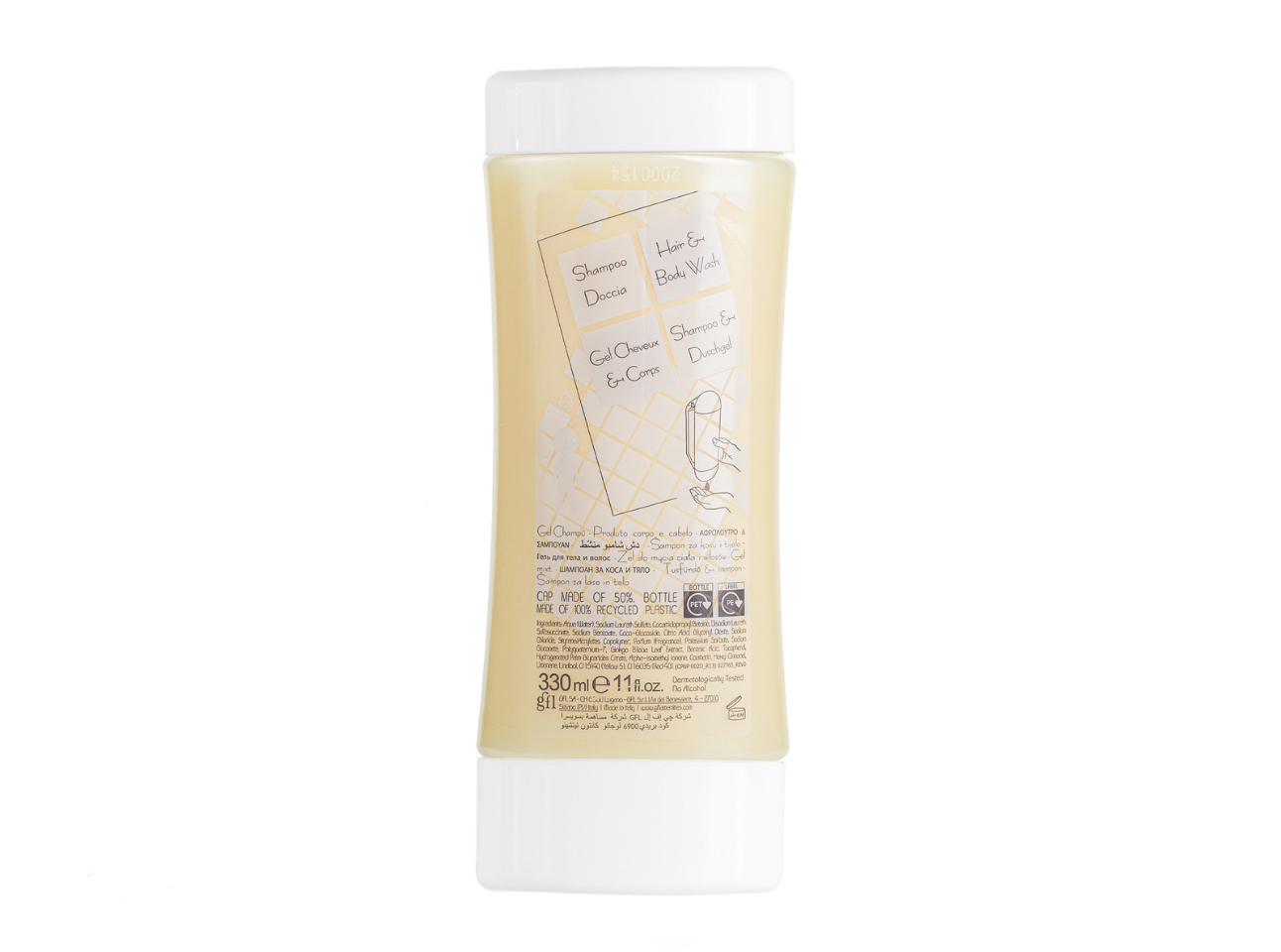 Linea Neutra - Haar- und Körpershampoo, Squeeze-Spender, 330ml