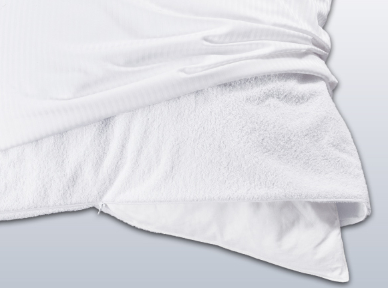 Perlasan antiallergener Kissenhygienebezug mit Reißverschluss | weiss