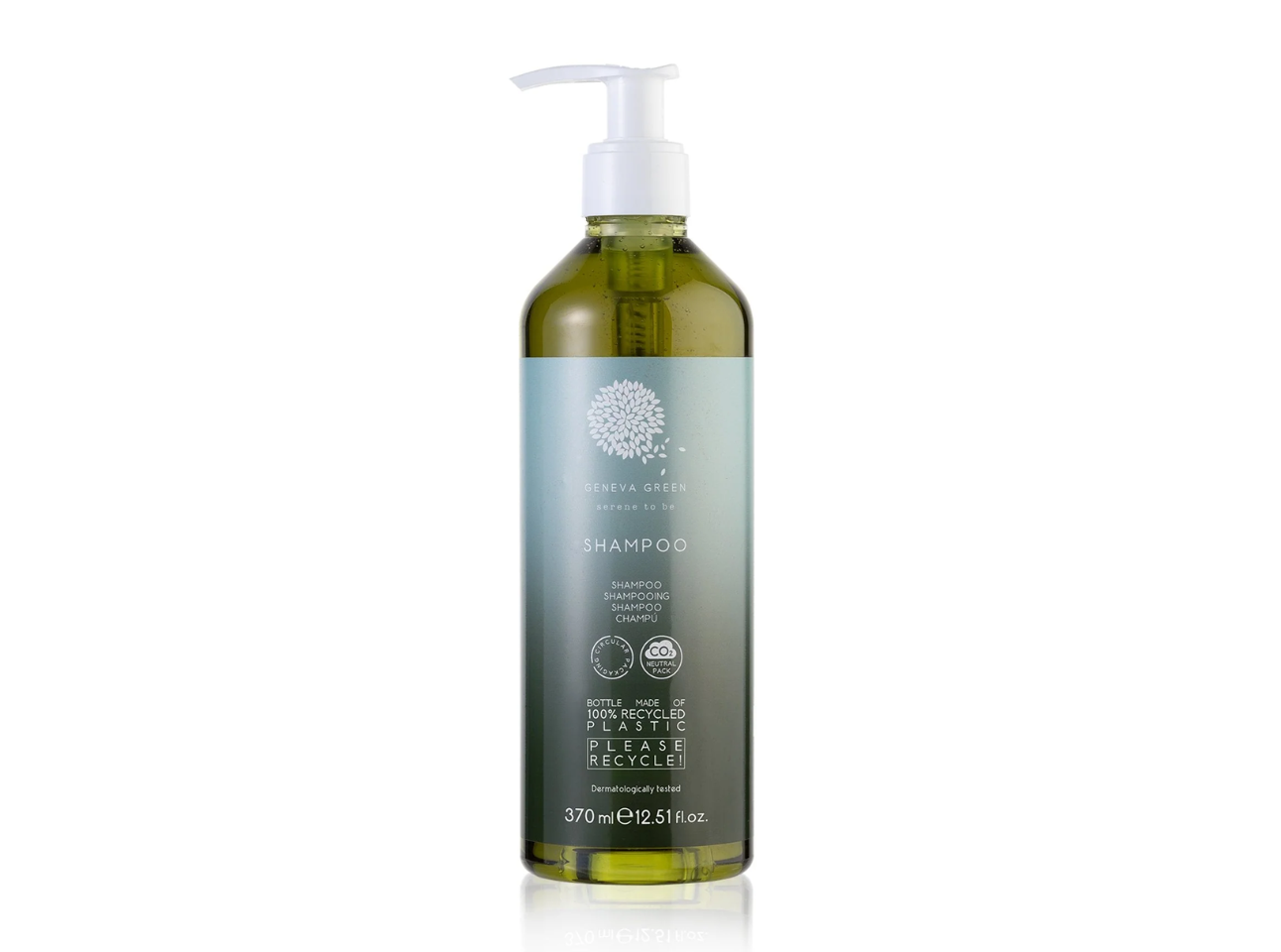 Geneva Green Shampoo (nachfüllbar) - Spenderflasche 370 ml aus recyceltem PET