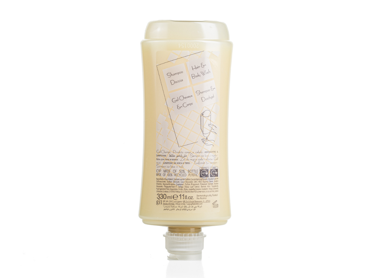 Linea Neutra Shampoo und Duschgel - Squeeze Spenderflasche 330 ml aus recyceltem PET