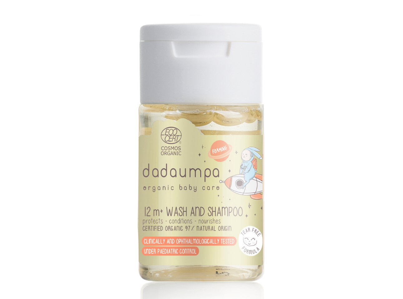 Dadaumpa 12M+ Duschgel und Shampoo schäumende Rezeptur - 30 ml Flakon
