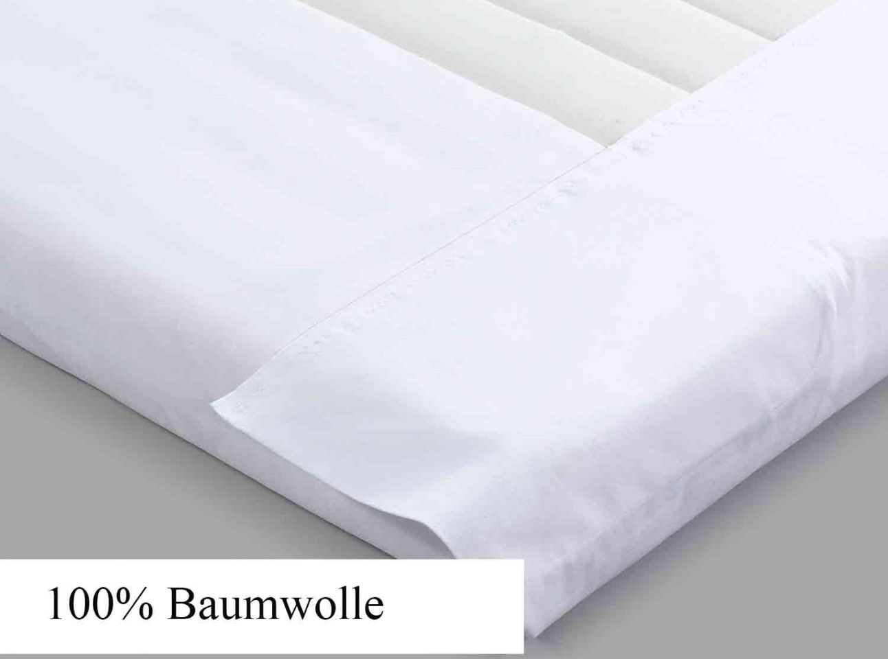 Bettlaken/Haustuch 100% Baumwolle rein Weiß