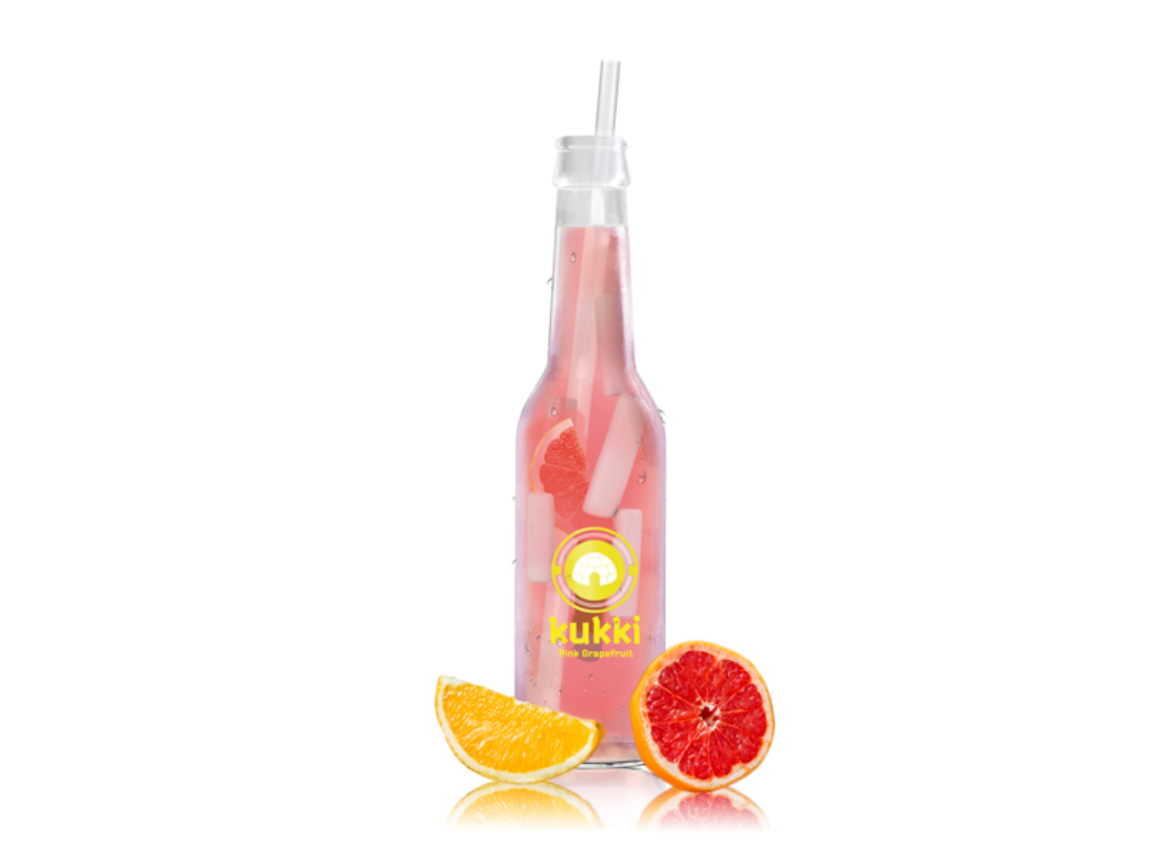 kukki - 24 x Pink Grapefruit Glasflaschen 275 ml