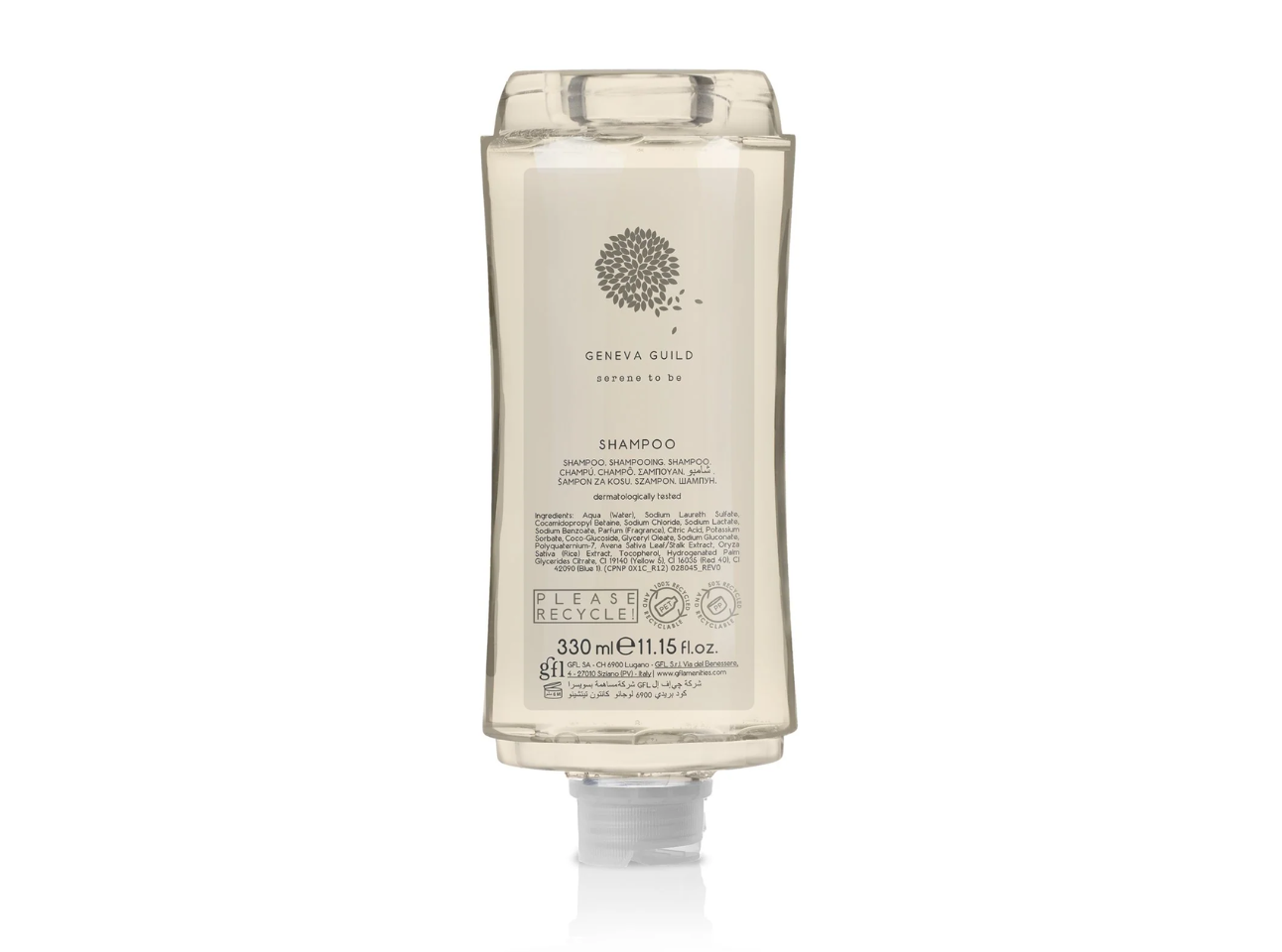Geneva Guild Shampoo - Squeeze Spenderflasche 330 ml aus recyceltem PET