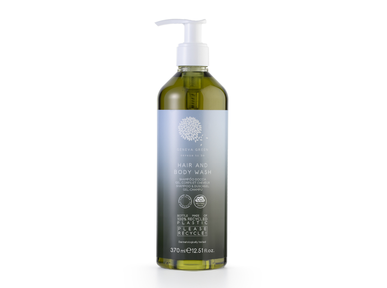 Geneva Green Shampoo & Duschgel - Spenderflasche 370 ml aus recyceltem PET